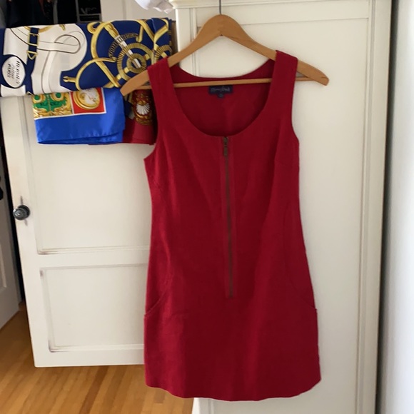 Urban Outfitters Red Sleeveless Front Zipper Dress - Picture 5 of 13